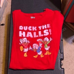 Disney Red Tee - Duck the Halls